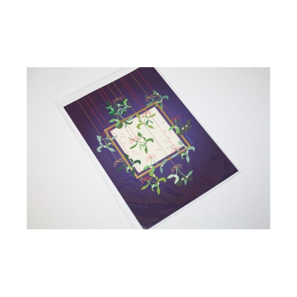 Julekort med mistelten