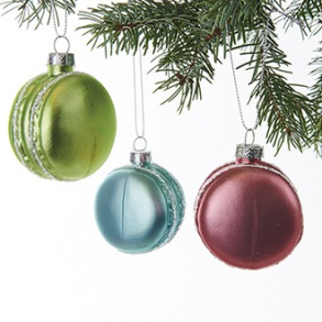 Julekugle, Macarons, glas, med snor