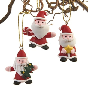 Julemnd i fimo, 3 stk.