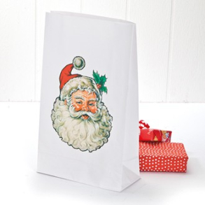 Julepose, hvid med Pobra julemandshoved – 31X18CM