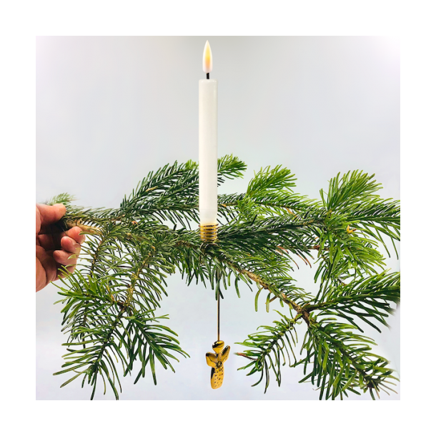 Juletrslys belagt med stearin 6 stk. (kunstige)