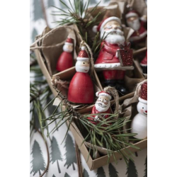 Juletrspynt julemand m/glimmergave