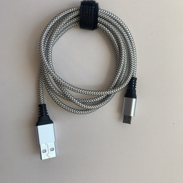 Kabel , 1 meter, 2 amp, micro USB