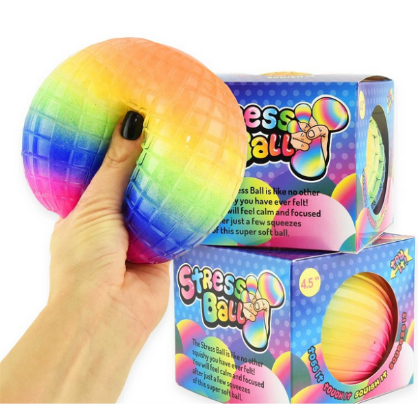 KMPE SQUEEZE BALL RAINBOW 12cm