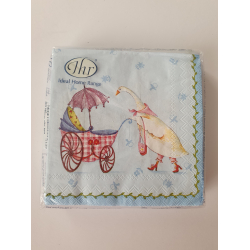 Kaffeservietter 20 stk, baby, bl, 2 motiver