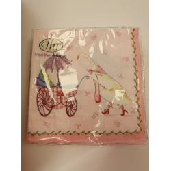 Kaffeservietter 20 stk, baby, rosa, 2 motiver