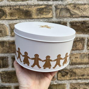 Kagedse med honningkagefigur, rund