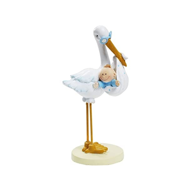 Kagefigur, stork, bl, 11cm