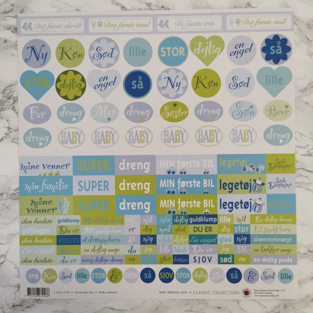 Karen-Marie Klip &amp; Papir - Scrapbooking, baby dreng