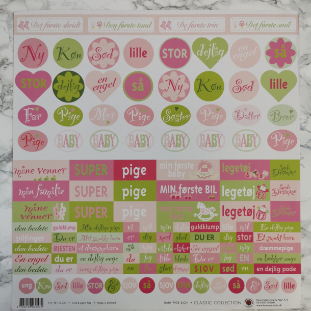 Karen-Marie Klip &amp; Papir - Scrapbooking, baby pige 
