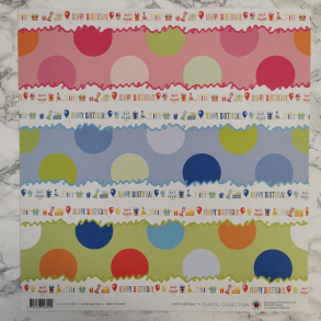 Karen-Marie Klip & Papir - Scrapbooking, happy birthday m. prikker