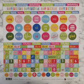 Karen-Marie Klip & Papir - Scrapbooking, happy birthday