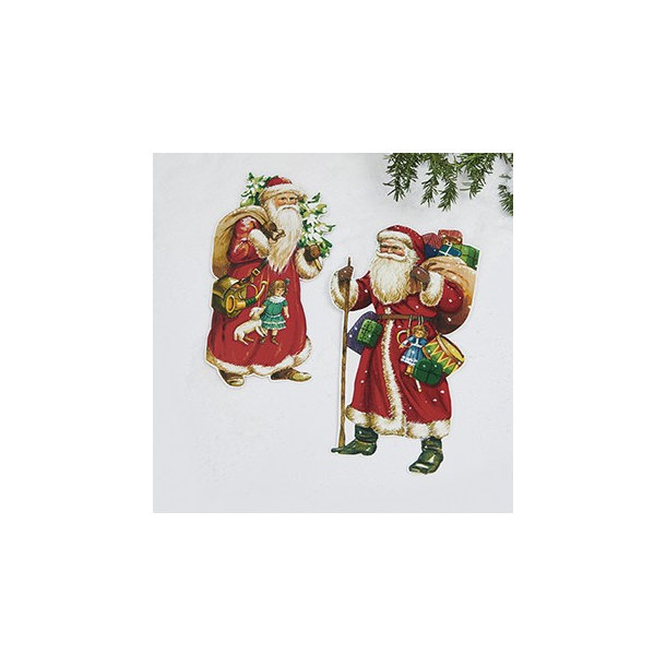 Karton ophng, nostalgisk julemand, 2 stk.