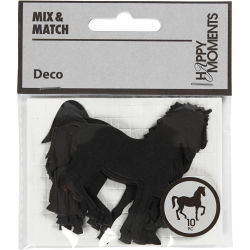 Kartonmrkat - hest - 10 stk.