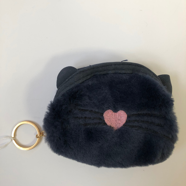 Kattepung med pels, navy