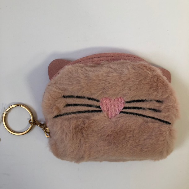 Kattepung med pels, rosa