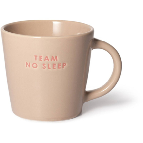 Keramik kop, TEAM NO SLEEP beige, 250ml
