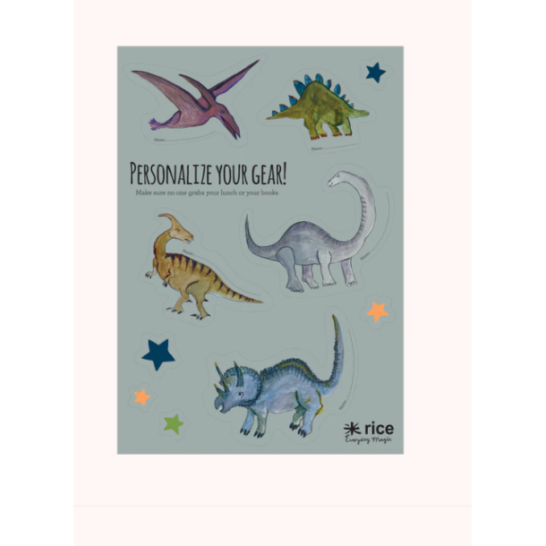 Klistermrker til madkassen, dinoer