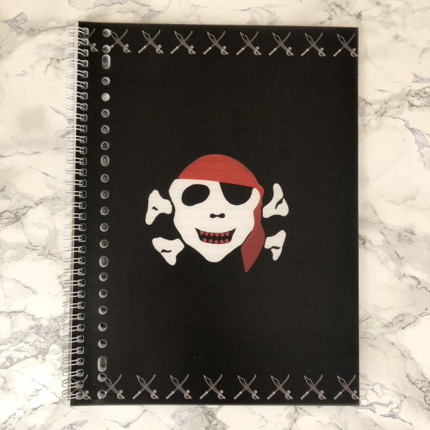 Kollegieblok A4, Pirat, linieret