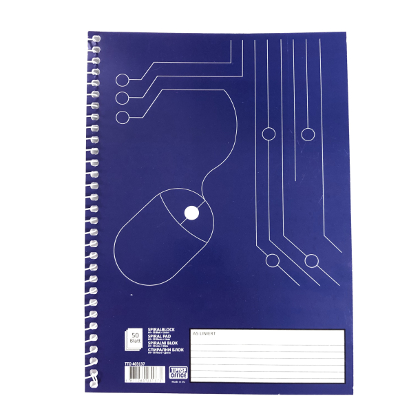 Kollegieblok A5, 50 blade, linieret