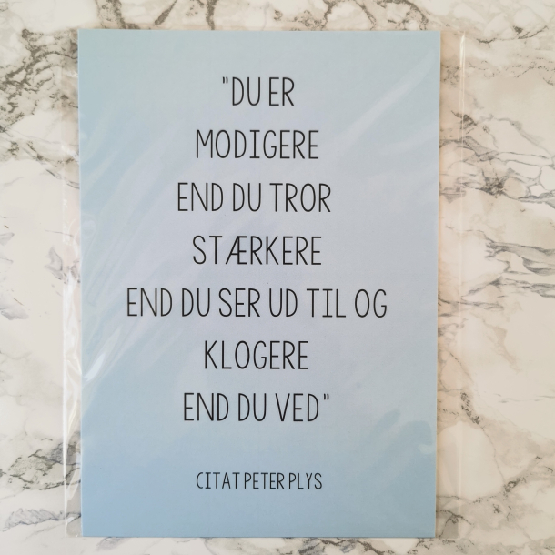 Kort A5 - Du er modigere end du tror.. 