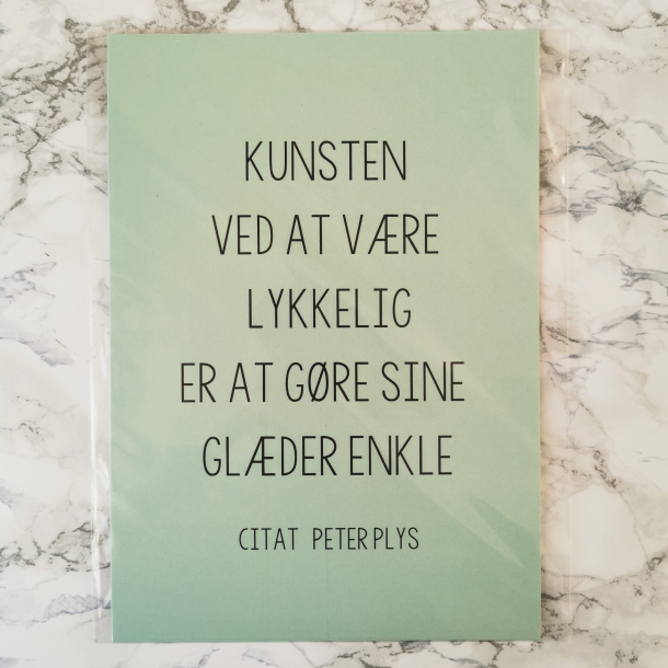 Kort A5 - Kunsten ved at vre lykkelig er at gre sine glder enkle