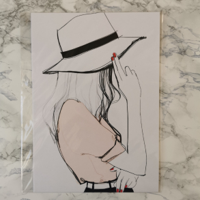 Kort A5 - Kvinde m. hat