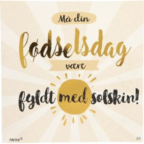 Kort med musik, M din fdselsdag vre fyldt...