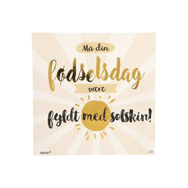 Kort med musik, M din fdselsdag vre fyldt...