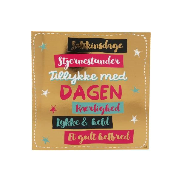 Kort med musik, Solskinsdage Stjernestunden Tillykke...