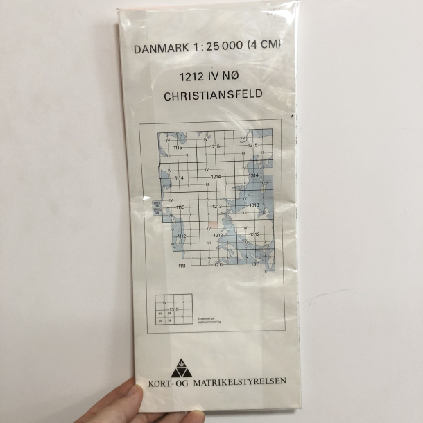 Kort over Christiansfeld, 1212 IV N, Danmark 1:25.000 (4cm)