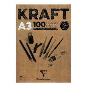 Kraft - tegnepapir A3