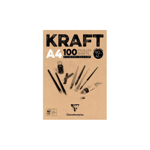 Kraft - tegnepapir A4