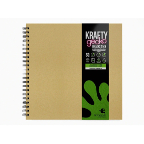Krafty gecko skitsebog, Kvadratisk 30 x 30cm, brun