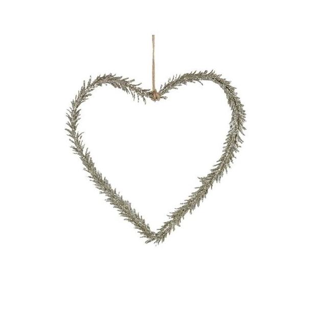 Krans formet som hjerte, 30 cm