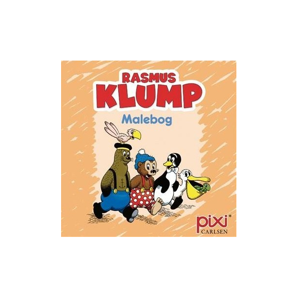 Krea Pixi-serie - Rasmus Klump - Malebog - Orange