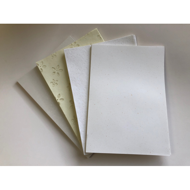 Kreapapir, Lyse farver med mnster, 10 stk. ass.