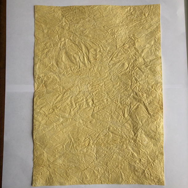 Krllet skattekort papir, 10 stk., gul