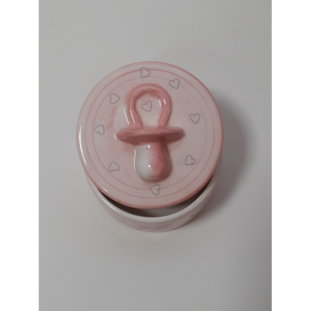 Krukke med lg. porceln, lyserd