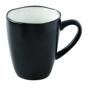 Krus i stentj - Hvid/sort