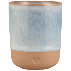 Krus u/hank, Heart, mat brunt ler m/lyseblkant 