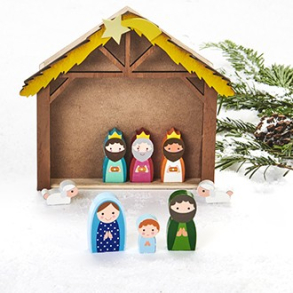 Krybbespil, tr, 2D, fig. H: 2-5cm