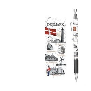 Kuglepen med motiver fra Danmark