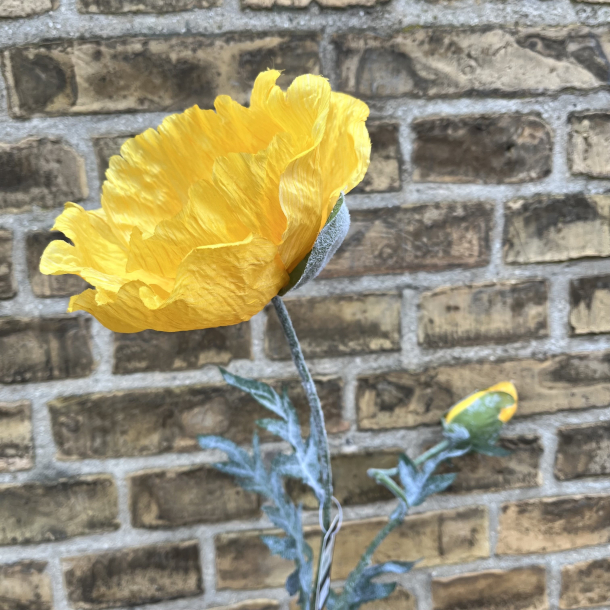 Kunstig blomst, Valmue, Gul