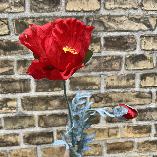 Kunstig blomst, Valmue, Rd