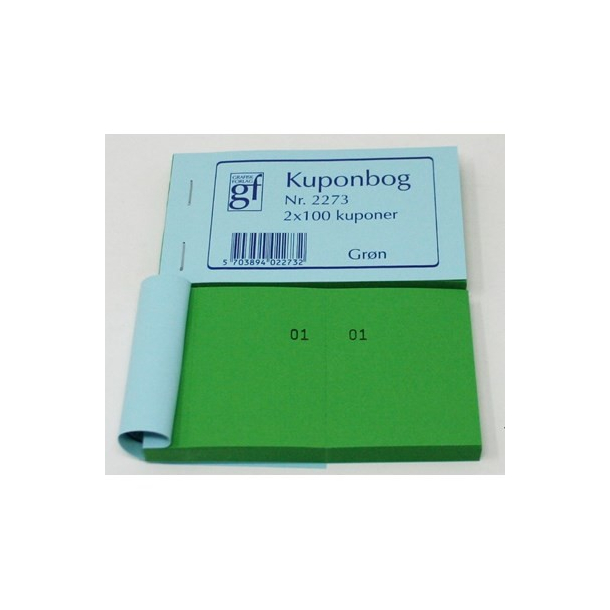 Kuponbog nr. 2273 - grn