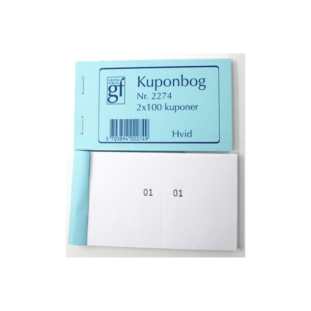 Kuponbog nr. 2274 - hvid