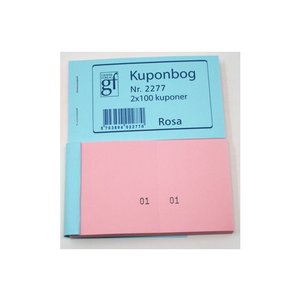 Kuponbog nr. 2277 - rosa