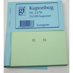 Kuponbog nr. 2278 - lysegrn