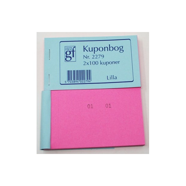 Kuponbog nr. 2279 - lilla